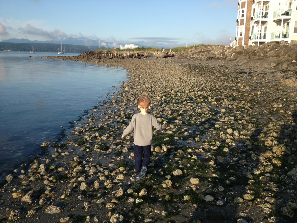 Beachcombing in Pt. Townsend, photo by Dan Buck