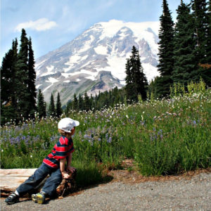 Little Hiker at Mount Rainier