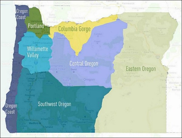 Map of Oregon