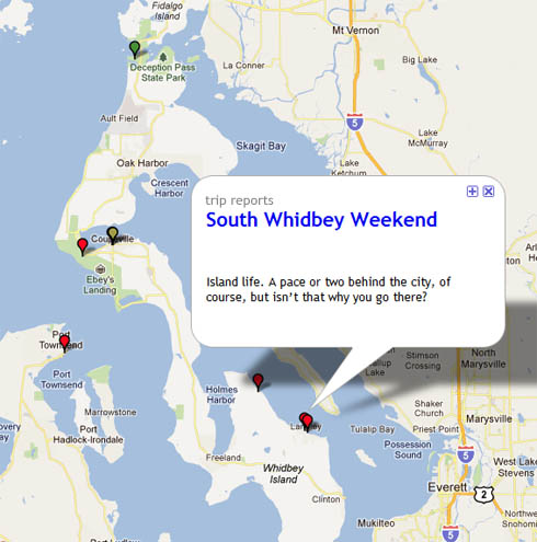 View of map on Northwest TripFinder